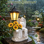 Solar Angel Outdoor Garden Statues with Lantern & Flower Pot - Image 6