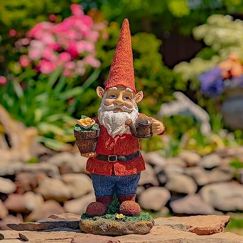 Zaer Ltd. Classic Spring Gnome Garden Statue in Assorted Styles (Gnome with Flower Pot) by ZaerLtd