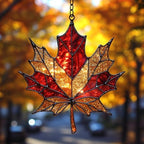 Autumn Maple Leaf Acrylic Suncatcher by AVAGAN