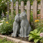 Cat Garden Statues Outdoor Cat-Figurines - Garden Decorations 8.5 x 8 x 10.5 in Resin Kitten Couple Sculpture Cats Statue for Farmhouse Outside Backyard Lawn Gift for Kitten Lovers Newman House Studio - Image 3