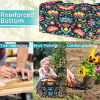 Mexican Flowers Garden Tool Bag, Garden Tote Storage Bag with 10 Pockets, Indoor and Outdoor Colorful Mexican Gardening Tool Organizer for Women Men - Image 7
