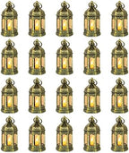 Romadedi Mini Lanterns Decorative, Gold, Pack of 20 by ROMADEDI