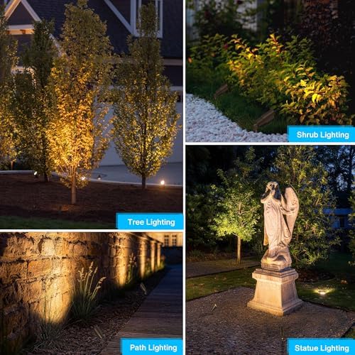 SUNVIE Solid Brass Low Voltage Landscape Lights Outdoor Landscape Lighting 12V Heavy Duty Outdoor Landscape Spotlights for Yard House, Waterproof Classic Bronze Spot Light Fixture without Bulb, 4 Pack - Image 7