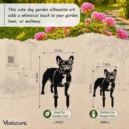 French Bulldog Statue Garden Stake - Image 4