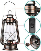 Vintage Rustic Accent Old Fashioned Electric Lantern Oil Lamp with Edison LED Bulb Bronze Rust Finish Nightstand Desk Table Lamps for Antique Designer Light Study Room Bedroom Theatre Prop - Image 3