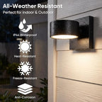 BesLowe 2-Pack LED Outdoor Wall Lights, Porch Sconce Lights - Image 3