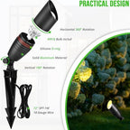 wowlite Outdoor Landscape Lighting, 4 Pack, Low Voltage Black LED Uplights - Image 4