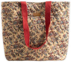 Maison d' Hermine Shopping Bags Cotton Quilted Tote Bag with Zipper Pockets by MaisondHermine