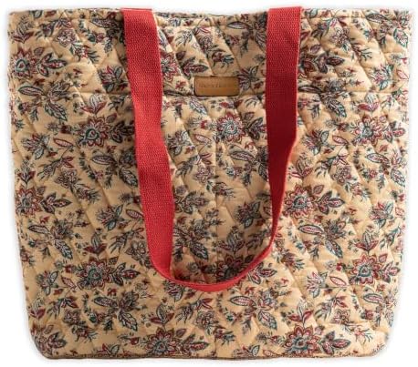 Maison d' Hermine Shopping Bags Cotton Quilted Tote Bag with Zipper Pockets by MaisondHermine