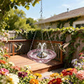 Hanging Solar Bird Bath Fountain Solar Powered Bird Bath Fountains Water Pump with 8 Spray Heads Water Feature for Hummingbirds in Garden Yard Patio, Purple by TORCARVHAUTOACCESSORIES