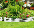 Garden Edging 33FT x 4.1~4.9IN Tall, Landscape Edging Borders with 60pcs Plastic Stakes,Arched Design White Flexible Lawn Edging Border, No Digging Edge Fence DIY for Tree Flowerbeds Grass Yard - Image 6
