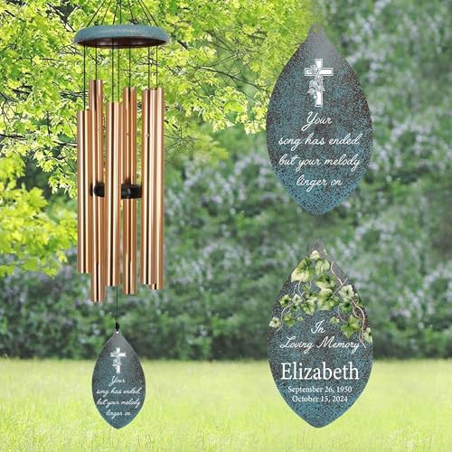 ASTARIN Personalized Memorial Gifts Wind Chimes, Sympathy Customized Wind Chimes in Loving Memory of Dad/Mom, Memorial Gifts for Loss, 35inch Wind Chime Deep Tone for Outdoor, Produced in Texas - Image 7