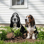 Dog Metal Garden Stake - Weatherproof Dog Silhouette Yard Art, Decorative Outdoor Sign for Lawn & Patio, Heartfelt Gift for Soft Basset Hound Lovers(Jump,10") - Image 3