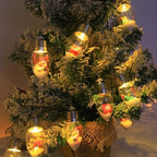 CAKERS Christmas Tree Decor Hanging String Lights|Creative PVC Clear Light Bulb Modeling Led Copper Wire Lights for Party Wedding Birthday Decor,A,1.5m(4.9ft)-10LED-Battery - Image 2