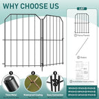 Goovilla Garden Fence, Total 19ft(L) x 24in(H), 19 Pcs, Rustproof Metal - Image 4