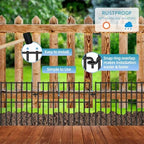37ft (L) X 13in (H) Garden Animal Barrier Fence, 26 Pack No Dig Dog Fence Border, 1.44in Gap Decorative Fences, Rustproof Metal Wire Garden Border Fence for Dog, Rabbits Ground Stakes - Image 6