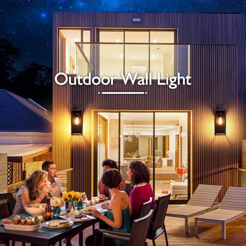 BesLowe 15” Large Outdoor Wall Light Fixture, Exterior Porch Sconce, Brown - Image 5