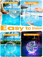 4Pack Floating Pool Lights 15Inch Solar Powered Christmas Balls, Multicolor - Image 7
