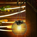 Solar Lantern Outdoor Waterproof,Hanging Solar Lights,4 Pack,Black - Image 2