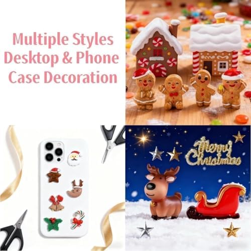 111PCS Mini Christmas Figurines Set, Resin Miniatures Statue for Crafts - Image 5