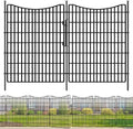 10 Panels Garden Fencing Animal Barrier with Gate, 40 in(H) X 23.6 ft(L) Dog Fence Outdoor for Yard, No Dig Temporary Tall Fence Rustproof Metal Wire Panel Border for Dog, Rabbits, and Patio by GILPWAFlagship