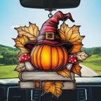 Pumpkin Witch and Books Acrylic Suncatcher - Image 5