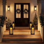 Raycare Large Outdoor Flameless Candles with Remote & Timer, Waterproof Battery Operated LED Pillar Candles, Dark Ivory, 4"x12", Set of 2 - Image 4