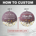 Personalized Daisy Butterfly Memorial Wind Chimes Outdoor - Image 2