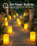 Homemory 6" x 12" Extra Large Outdoor Waterproof Candle with Auto 6H Timer - Image 5