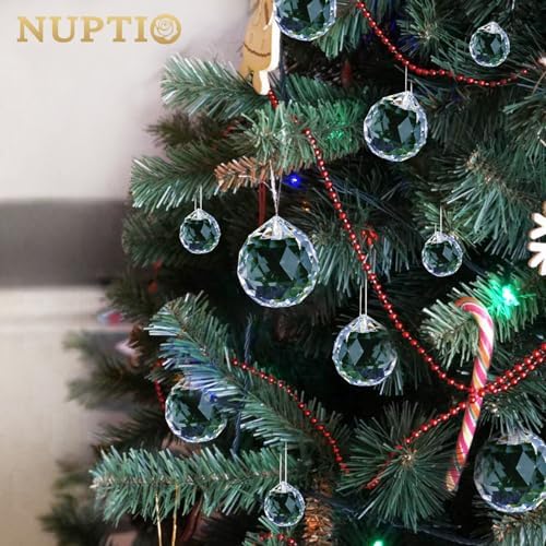 NUPTIO Hanging Clear Crystals Ball Prism for Suncatchers, 60 Pcs, 0.8"/20mm - Image 6