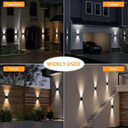 Solar Wall Light Outdoor,3000/4000/6000K 3 Modes Dusk to Dawn Lighting Wall Sconce IP67 Waterproof Up and Down Solar Lights Outdoor for House, Garage, Porch,Doorway (2 Pack) - Image 6