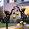 2 Pack Black Cat Solar Lights Outdoor Garden - Solar Lights Outdoor Garden Decor Stake with Butterfly Decorative Metal Housewarming Ornament for Yard Lawn Patio – Unique Gift Ideas for Mom by Unknown