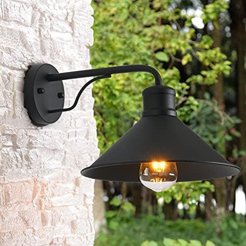 1 Pack Outdoor Wall Lights Wall Mount for House, Front Porch Wall Light Fixtures Wall Mount, Farmhouse Wall Sconce, Classic Barn Lights Outdoor & Indoor-E26 Socket - Image 2