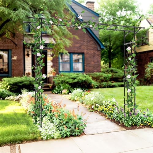 Garden Arch Trellis100.4 L×85.4" H Sturdy & Rustproof Flat Top Garden Arch - Image 6