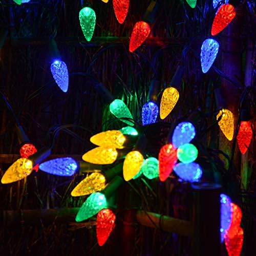Solar Christmas Tree Lights Outdoor Solar Christmas Lights for Christmas Decorations, 100 LED C6 Strawberry Christmas Fairy Lights for Xmas Tree Garden Yard Patio Arbor Decor(Multicolor, 8 Modes) - Image 6