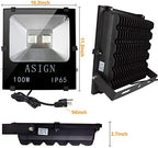 ASIGN 100W RGB LED Flood Lights, Indoor Outdoor Decoration Light Waterproof Color Changing LED Security Light with Remote Control, Dimmable Wall Washer Lights with US 3-Plug - Image 7