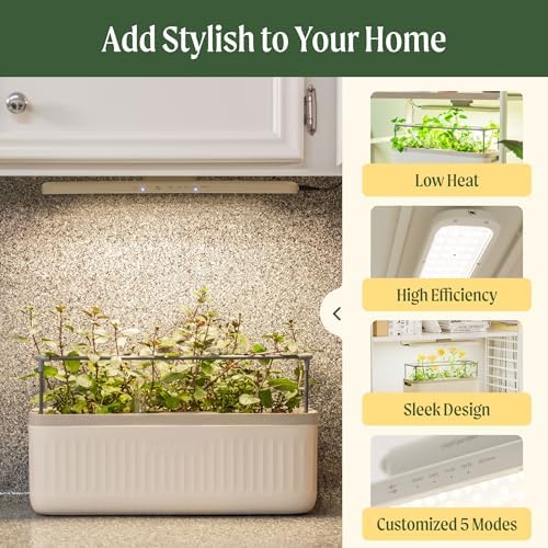 Vego Garden Grow Lights for Indoor Plants, Full Spectrum LED Grow Light with Customized 5 Modes for Seed Starting, Leafy, Herbs, Fruits & Microgreens, 4 Packs - Image 2