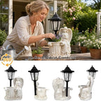 Solar Angel Outdoor Garden Statues with Lantern & Flower Pot - Image 2