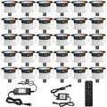 FVTLED LED Deck Lights Kit, 30pcs Φ1.22 WiFi Smart Phone Control Low Voltage Recessed RGBW Deck Lighting Waterproof Outdoor Yard Path Stair Decor, Black by FVTLED