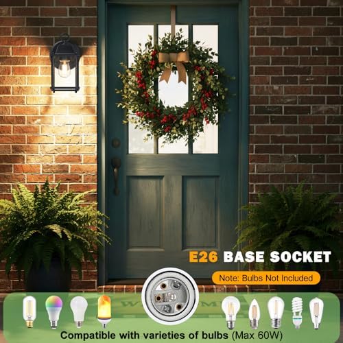 LIT-PaTH Outdoor Wall Light Fixture, Aluminum Glass, Black, 2 Pack - Image 4