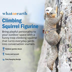 What ON Earth Climbing Squirrel Figurine - Garden Decor for Outside, Yard Art Squirrel Gifts, Funny Tree Climber Statue Outdoor Decor - Image 2