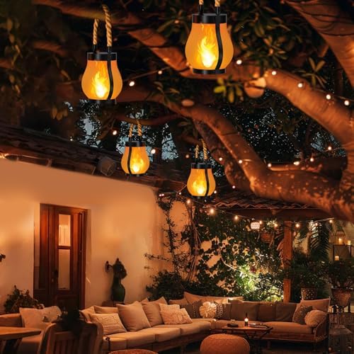 Hompavo Gen2 Solar Lanterns Outdoor Waterproof with Ultra-Real Flame - Image 3