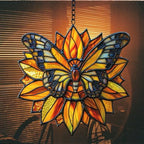 Sunflower Butterfly Acrylic Suncatcher - Image 7