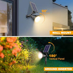 Solar Lights Outdoor Waterproof Spot Lights, Warm White 2 Pack - Image 3