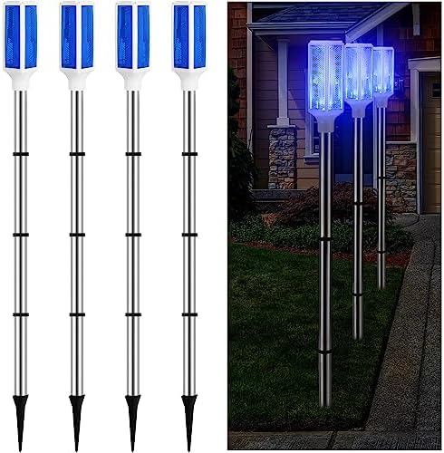 Macarrie 4 Pcs Driveway Marker Lights,37" Driveway Reflectors, Blue by Macarrie
