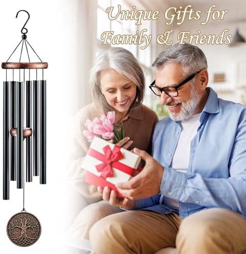 Tree of Life Wind Chimes for Outside, 32" Deep Tone Memorial Wind Chime - Image 6