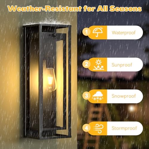 20in Motion Sensor Outdoor Lighting Dusk to Dawn Extra Large Wall Sconce - Image 5