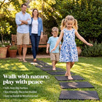 Nuanchu 8 Pcs Rubber Stepping Stones Outdoor 12 x 12 Inch, Square, Gray - Image 3