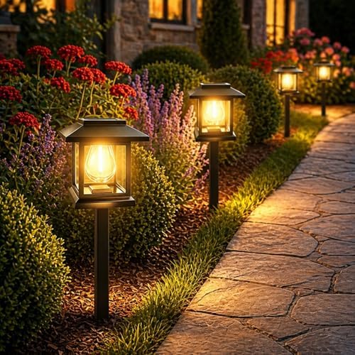 Solar Pathway Lights 12-Pack for Yard Walkways - Image 2