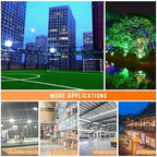 50W Led RGB Flood Light Lamp Ac 220 Outdoor Floodlights Ip66 Waterproof Reflector Led Spotlight Red Green Blue Garden Lighting for Court,Garden,Warehouse,Red Light - Image 7